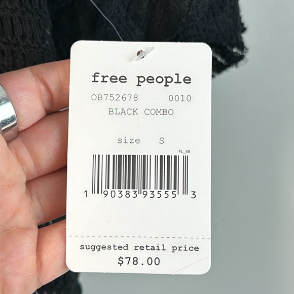 NWT Free People Babes Only Crochet Top Size S Whimsigoth Fairy Grunge - Picture 8 of 11